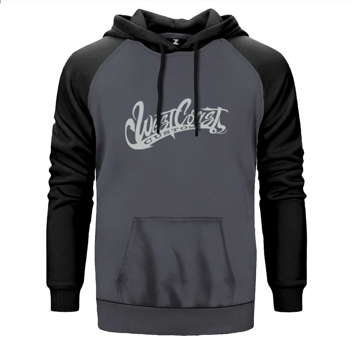 West Coast Customs Text Çift Renk Reglan Kol Sweatshirt