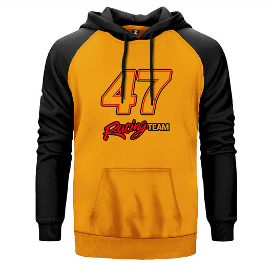 Moto 47 Racing Team Çift Renk Reglan Kol Sweatshirt