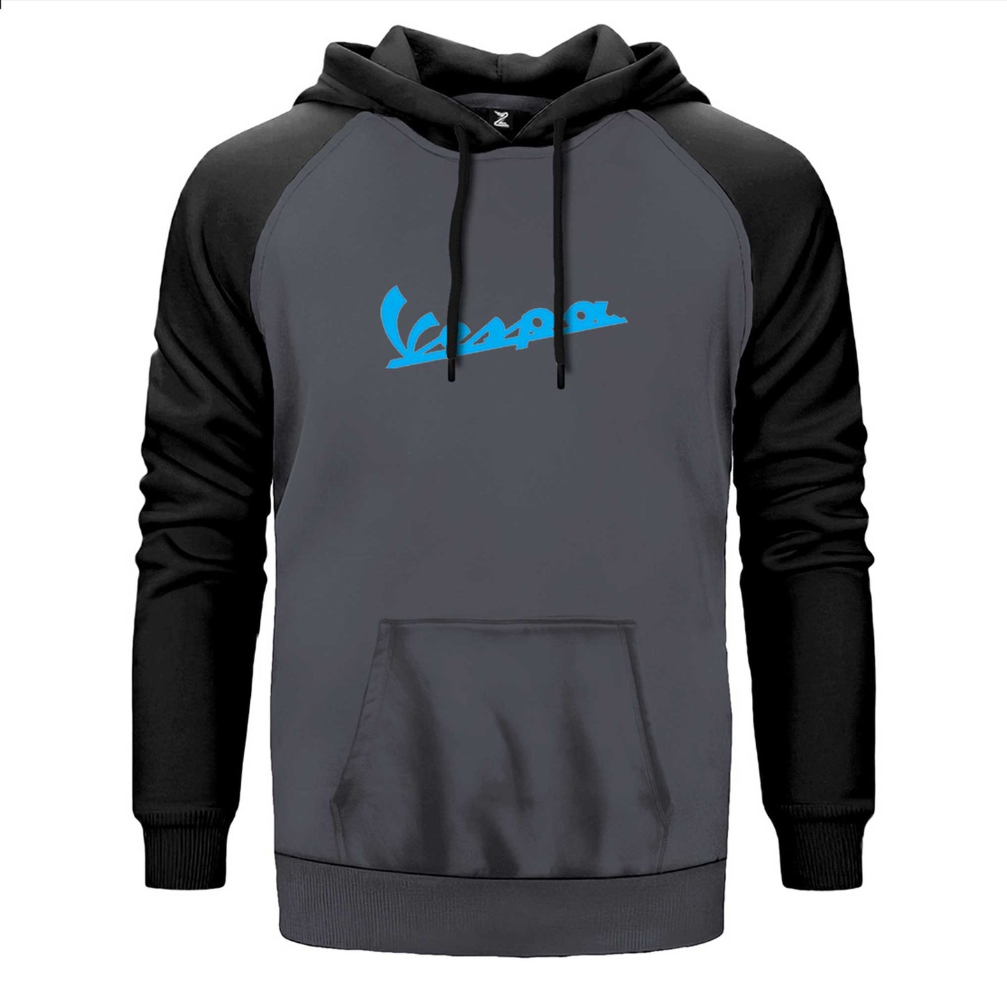 Vespa Text Blue Çift Renk Reglan Kol Sweatshirt