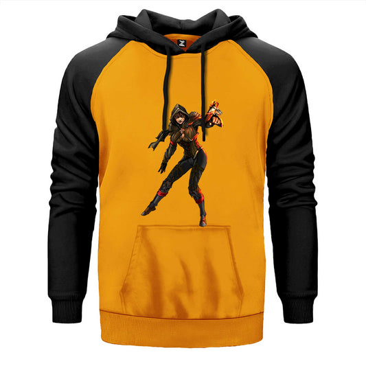 Diablo 3 Female Demon Hunter Çift Renk Reglan Kol Sweatshirt