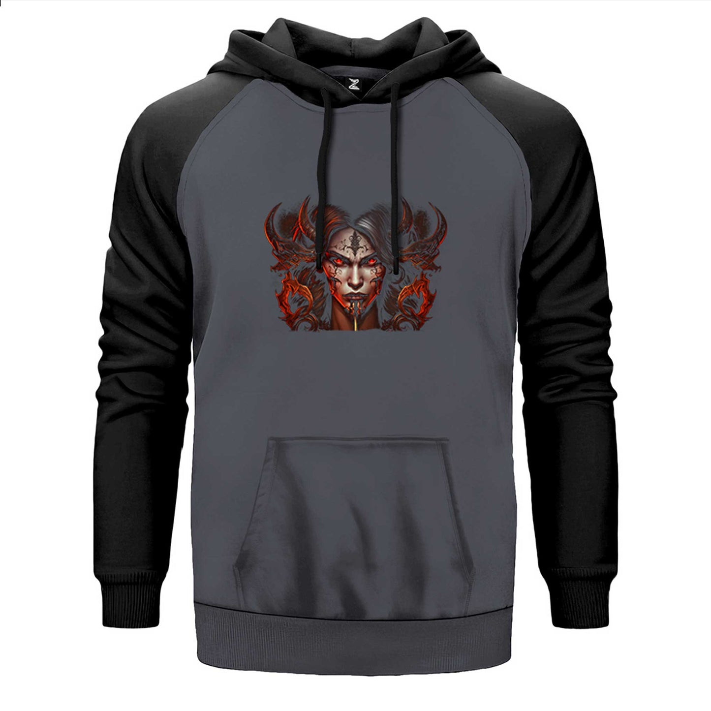 Diablo IV Lilith Face Çift Renk Reglan Kol Sweatshirt