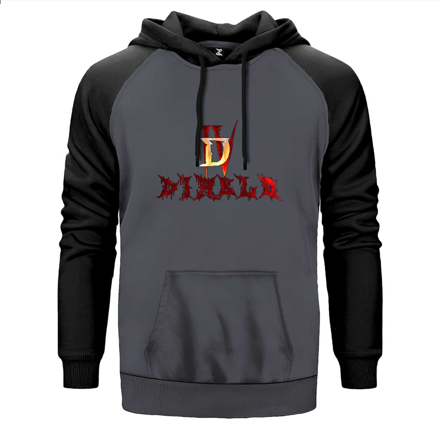 Diablo IV Logo ve Text Çift Renk Reglan Kol Sweatshirt