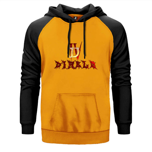 Diablo IV Logo ve Text Çift Renk Reglan Kol Sweatshirt