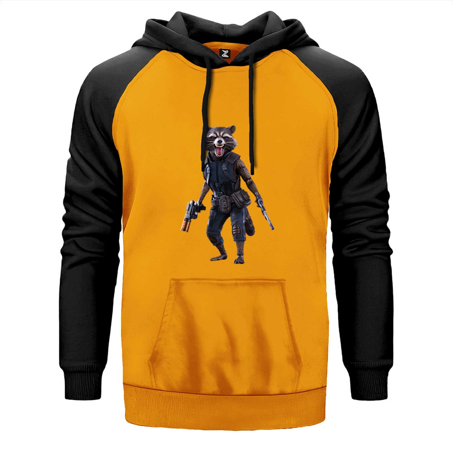 Galaksinin Koruyucuları Roket Rakun Çift Renk Reglan Kol Sweatshirt