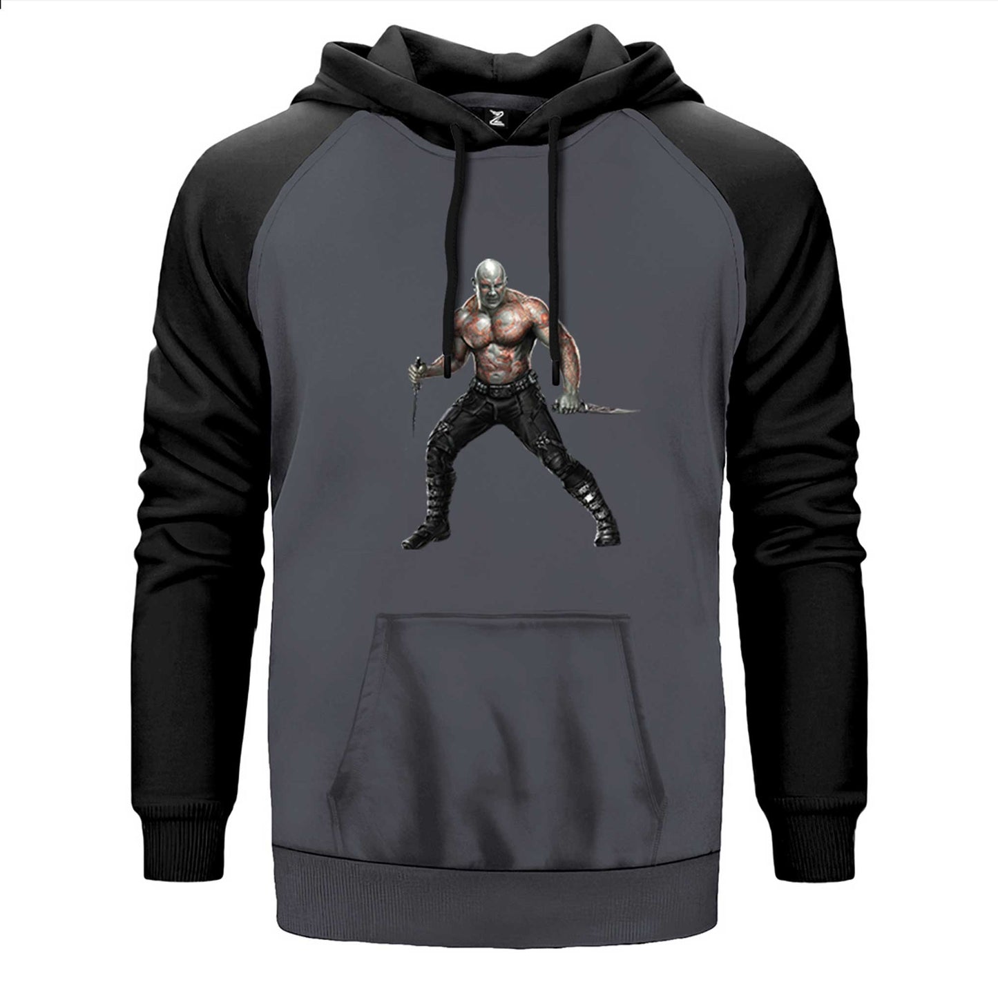 Galaksinin Koruyucuları Yok Edici Drax Çift Renk Reglan Kol Sweatshirt