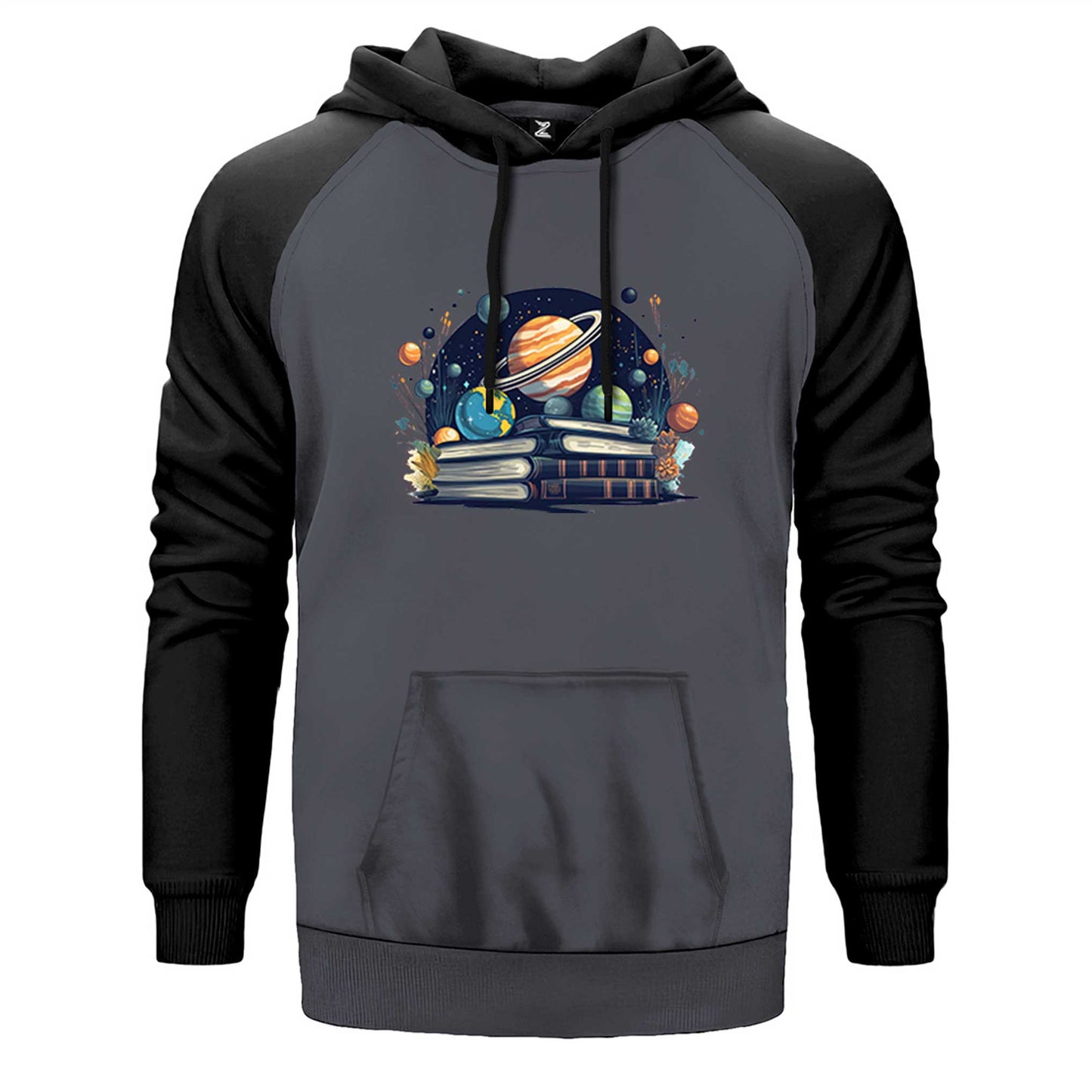Book Planets Çift Renk Reglan Kol Sweatshirt