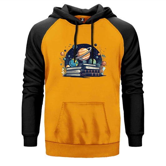 Book Planets Çift Renk Reglan Kol Sweatshirt