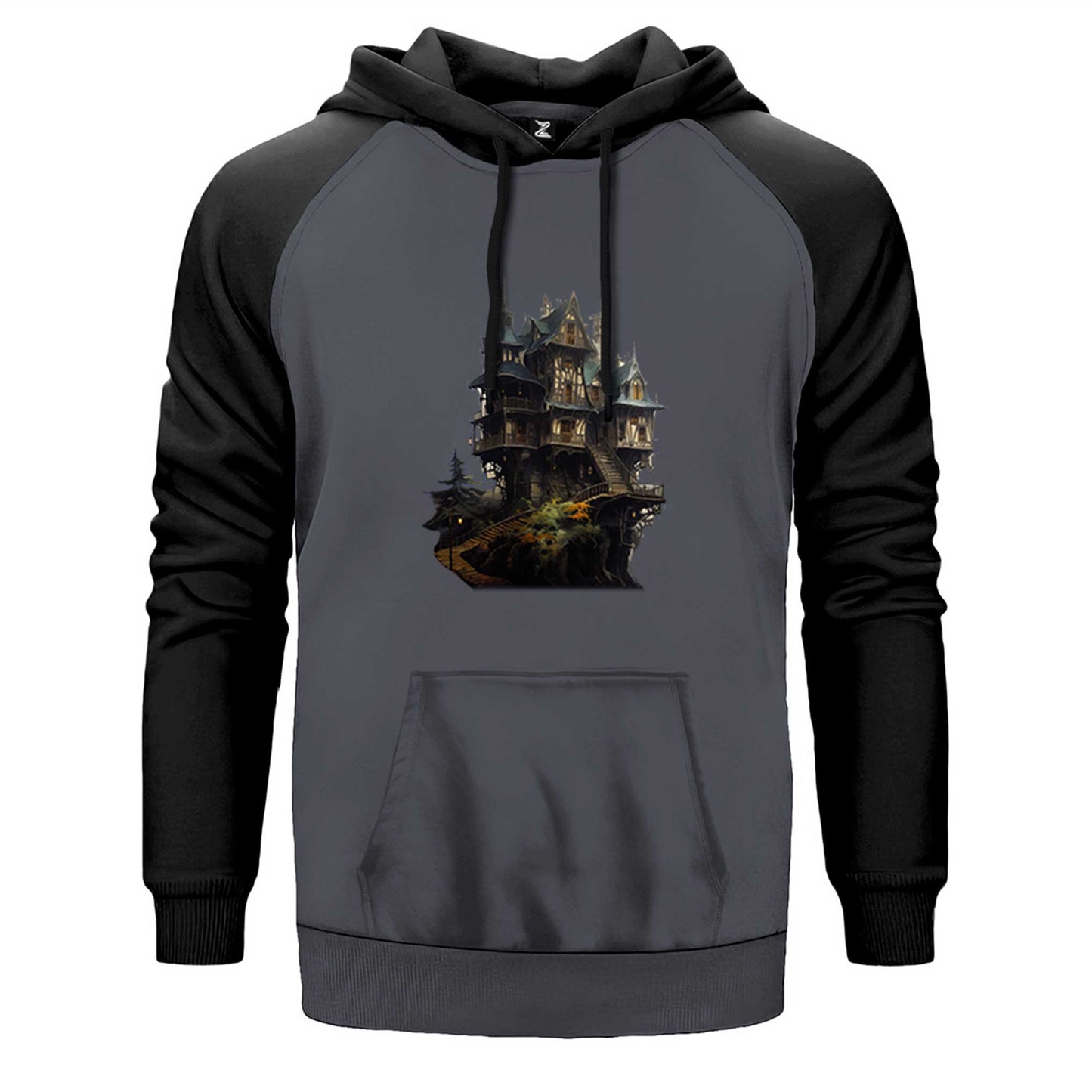 Castle in The Forest Çift Renk Reglan Kol Sweatshirt
