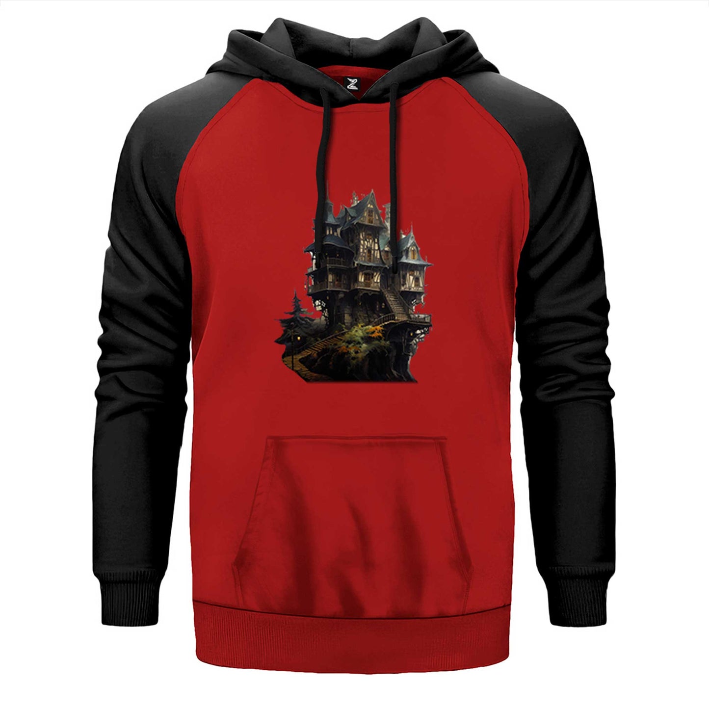 Castle in The Forest Çift Renk Reglan Kol Sweatshirt
