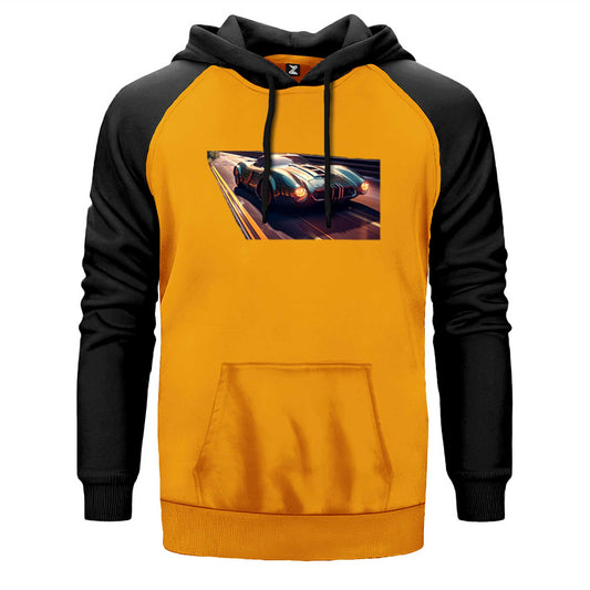 Driving A Car Çift Renk Reglan Kol Sweatshirt