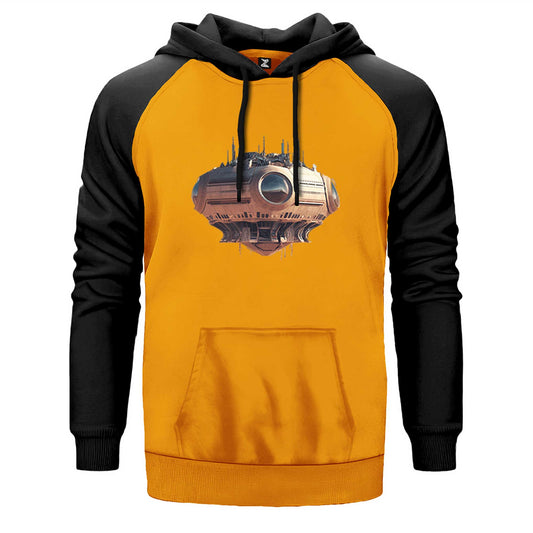 Massive Speaker Spaceship Çift Renk Reglan Kol Sweatshirt