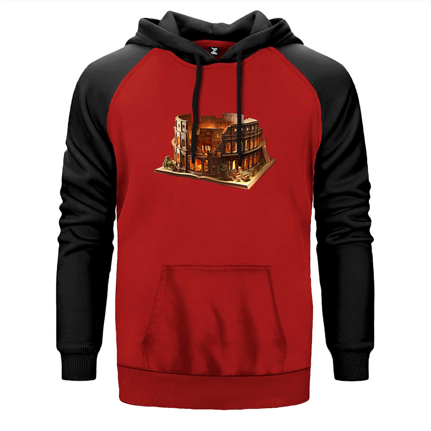 Roman view Book Çift Renk Reglan Kol Sweatshirt