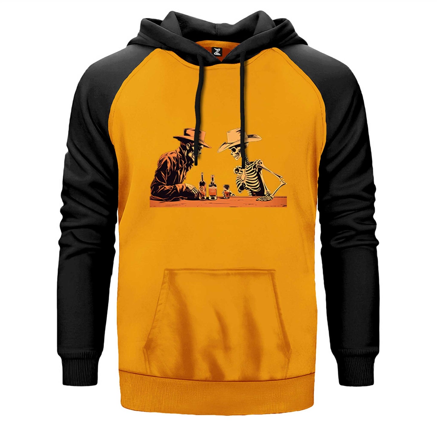 Skelton Cowboy Bar Çift Renk Reglan Kol Sweatshirt