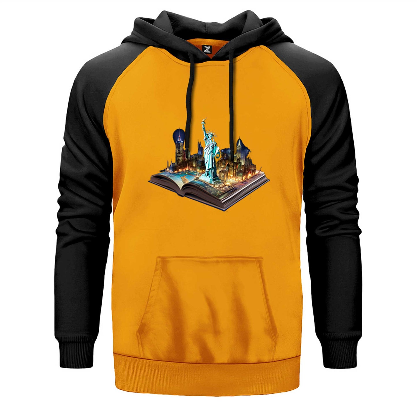 Usa View Book Çift Renk Reglan Kol Sweatshirt