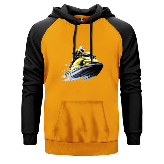 Jetski Tour Çift Renk Reglan Kol Sweatshirt