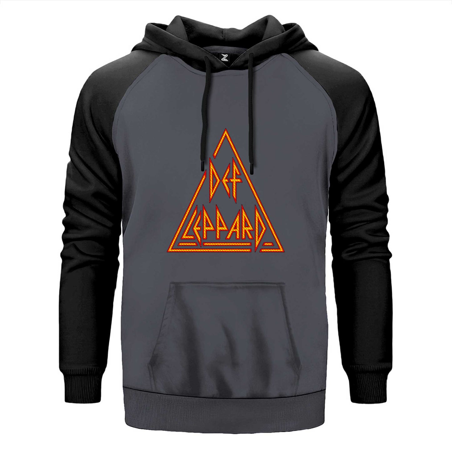 Def Leppard Logo 2 Çift Renk Reglan Kol Sweatshirt