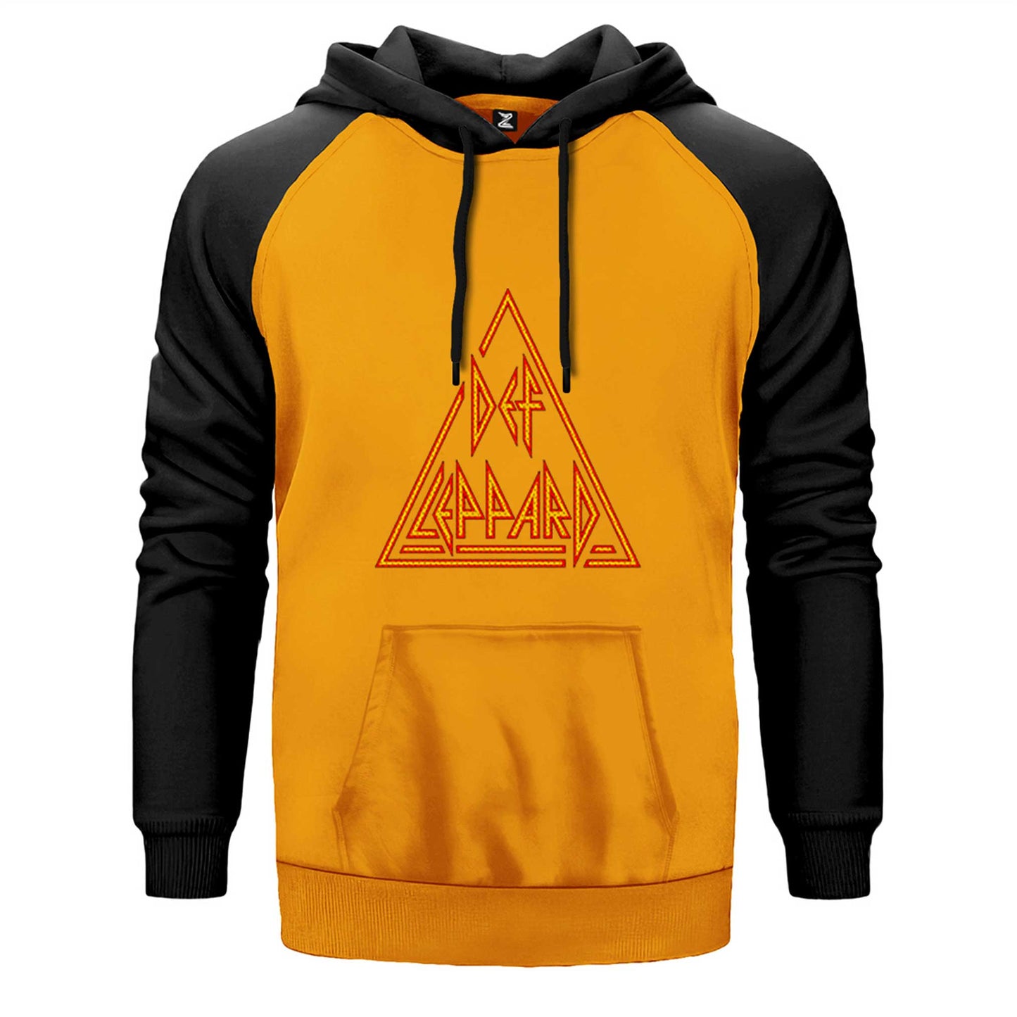 Def Leppard Logo 2 Çift Renk Reglan Kol Sweatshirt