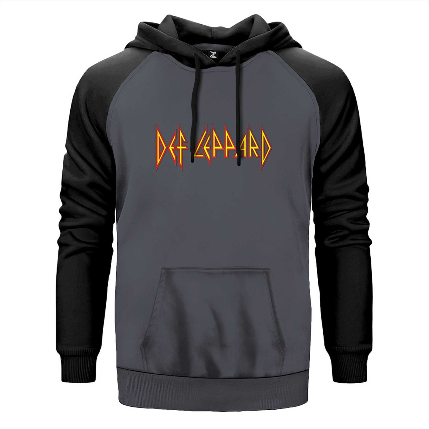 Def Leppard Logo Çift Renk Reglan Kol Sweatshirt
