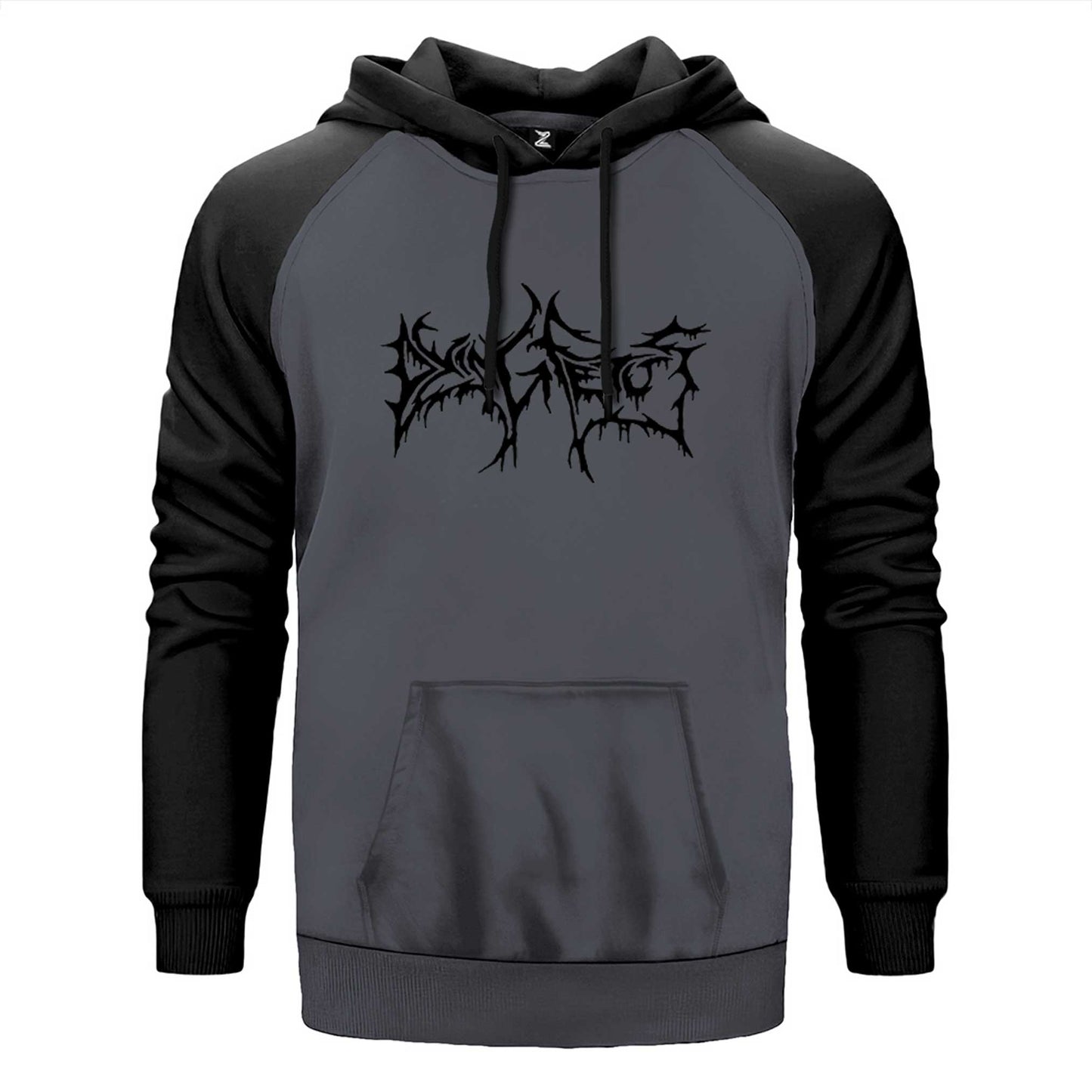 Dying Fetus Text Çift Renk Reglan Kol Sweatshirt