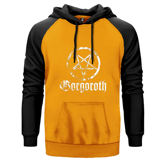 Gorgoroth Pentagram Çift Renk Reglan Kol Sweatshirt