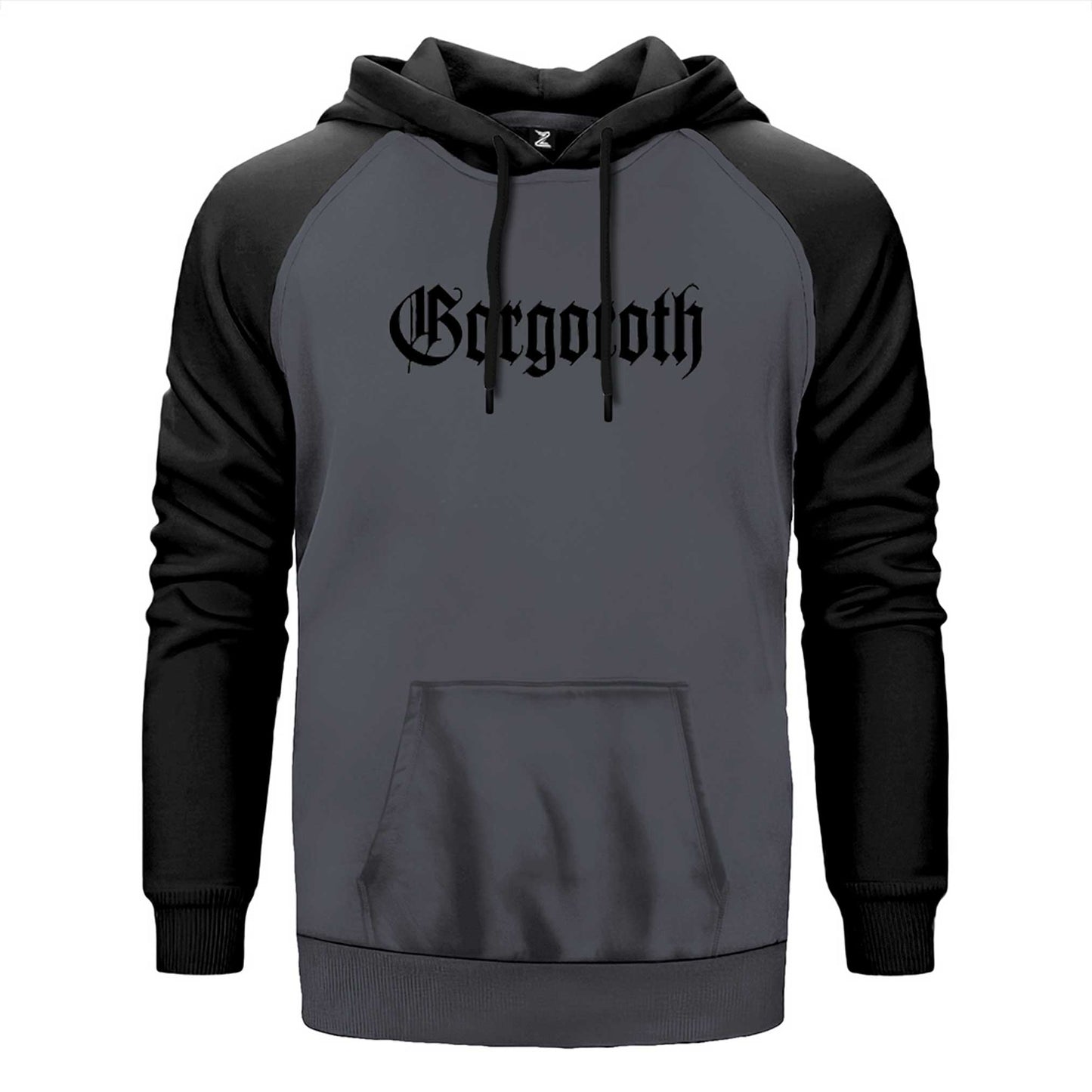 Gorgoroth Text Logo Çift Renk Reglan Kol Sweatshirt