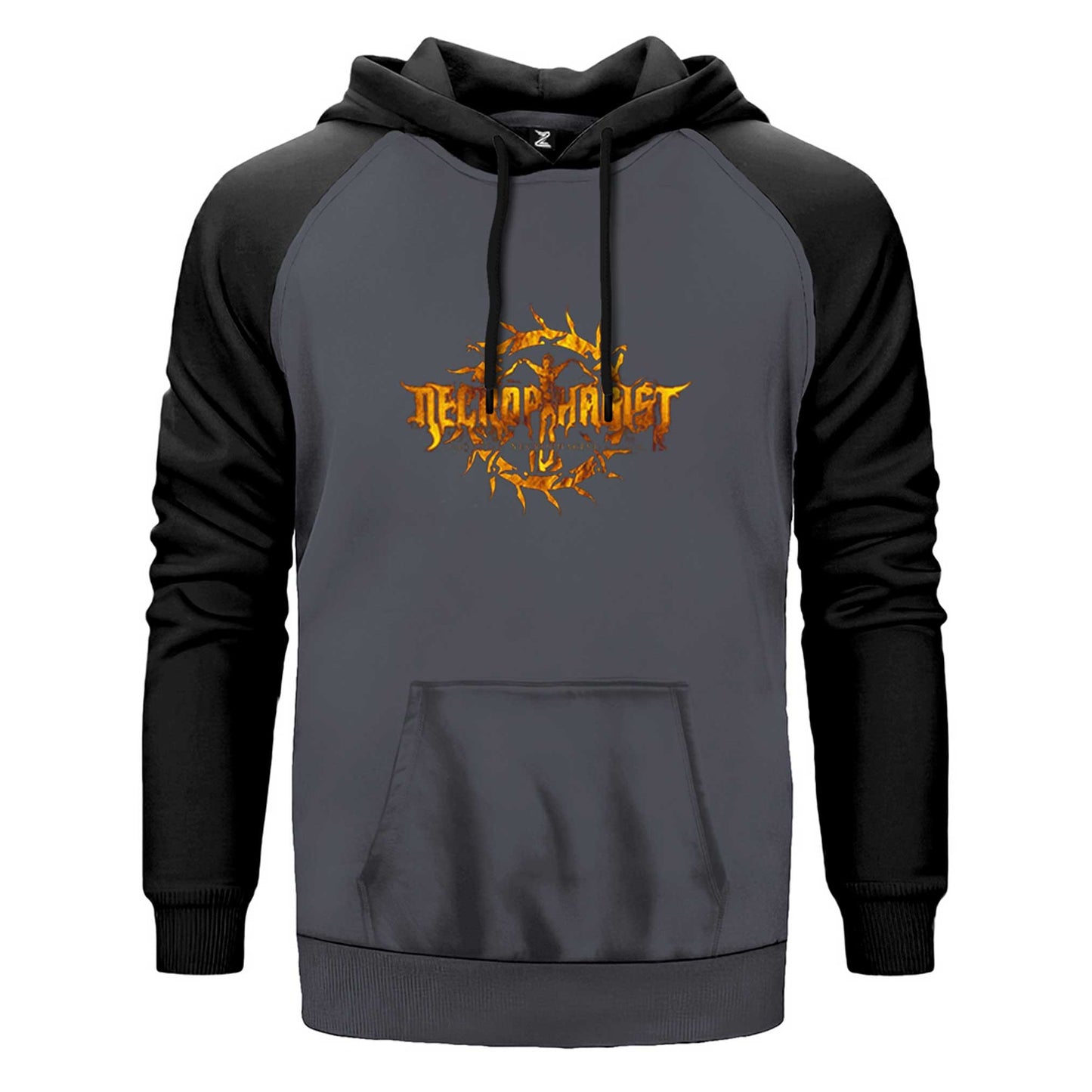 Necrophagist Logo Çift Renk Reglan Kol Sweatshirt