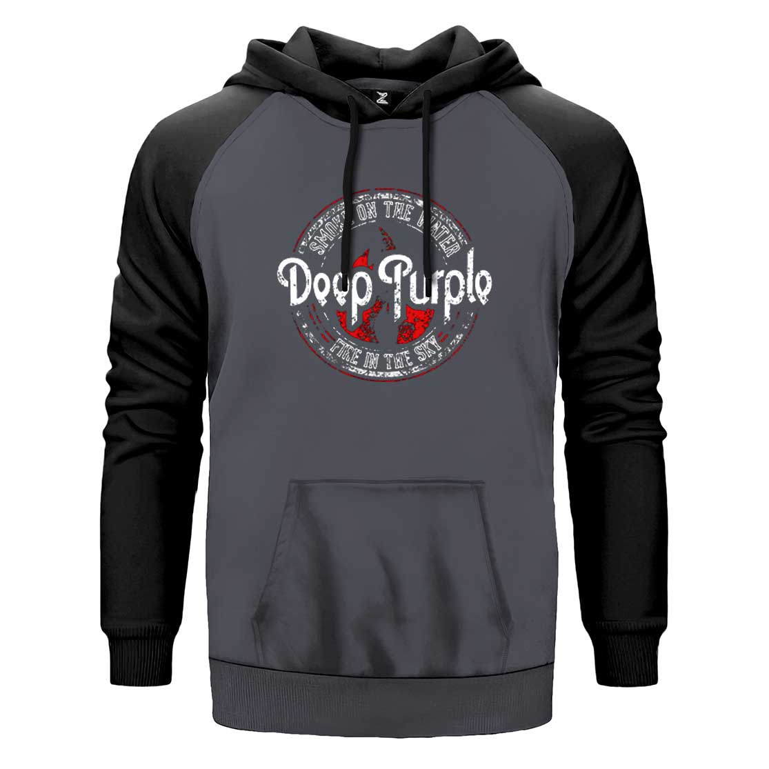 Deep Purple Smoke On The Water Çift Renk Reglan Kol Sweatshirt