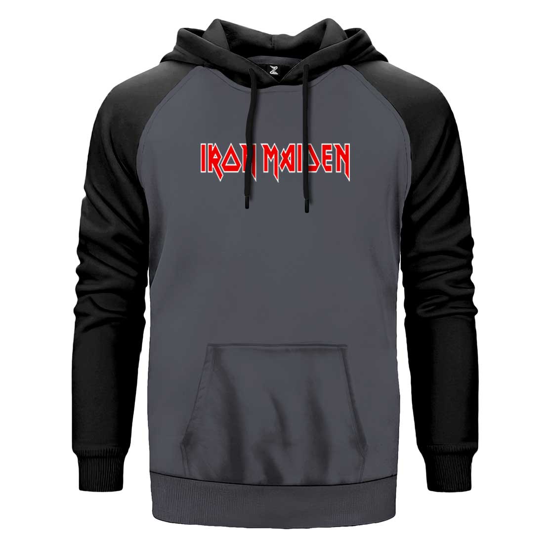 Iron maiden Red Text Çift Renk Reglan Kol Sweatshirt