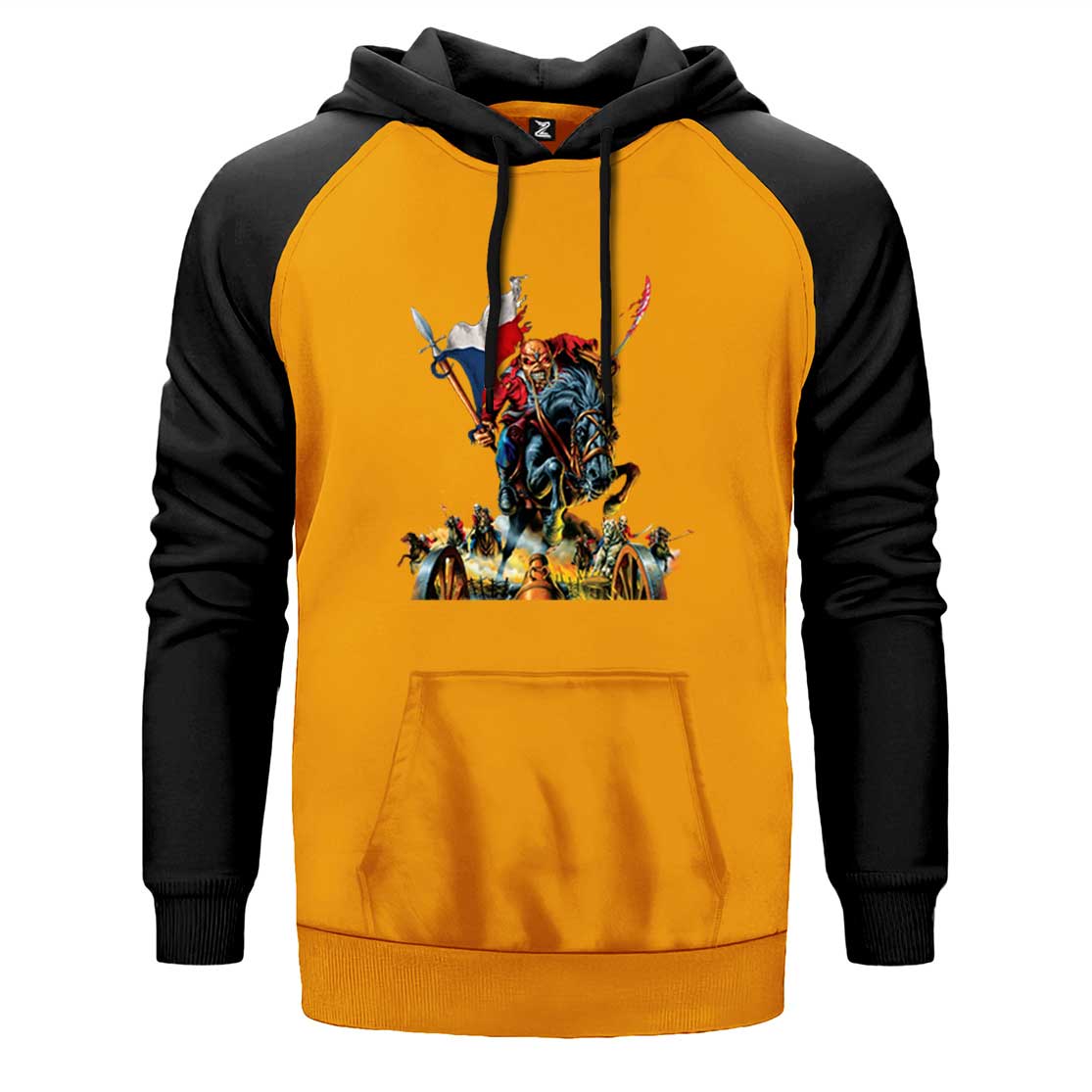Iron Maiden Warriors Çift Renk Reglan Kol Sweatshirt