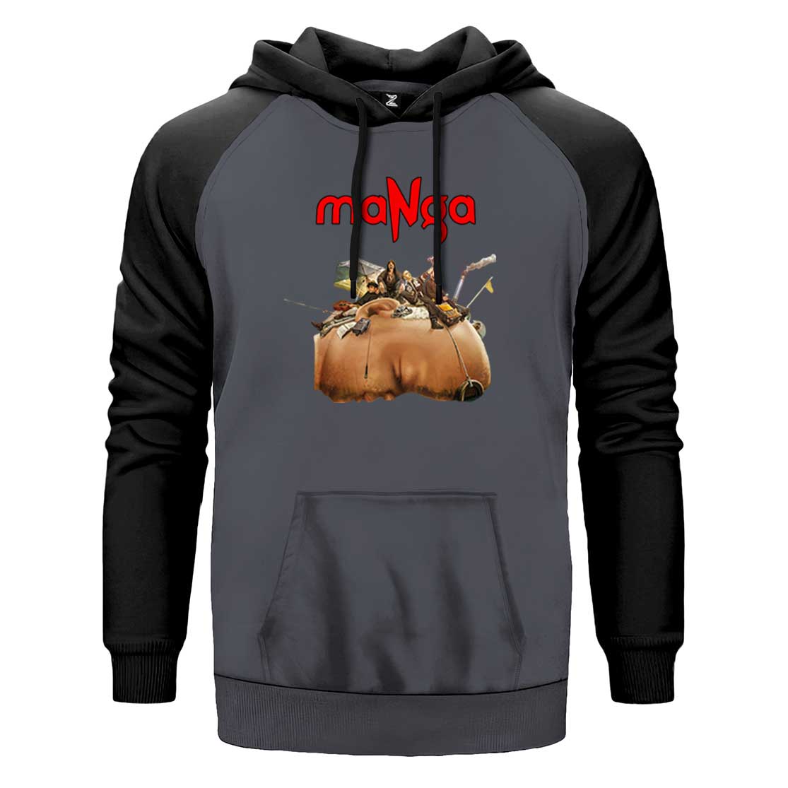 MaNga Antroposen Çift Renk Reglan Kol Sweatshirt