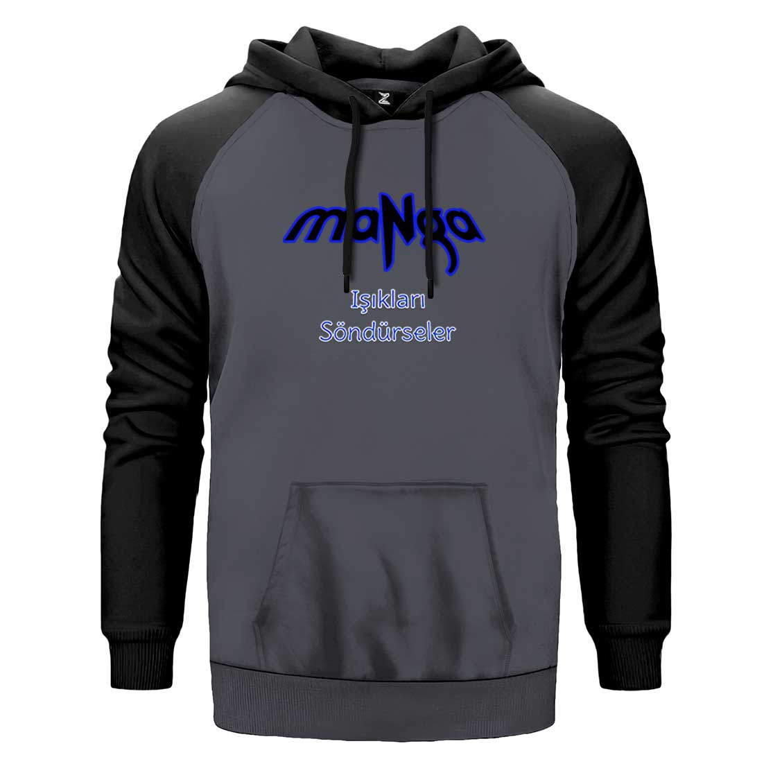 MaNga Işıkları Söndürseler Çift Renk Reglan Kol Sweatshirt