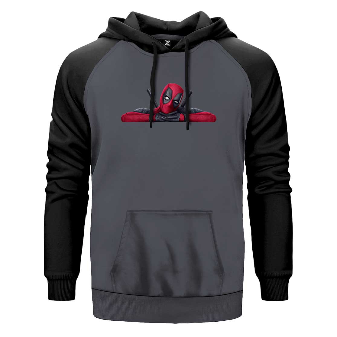 Deadpool Comics Çift Renk Reglan Kol Sweatshirt