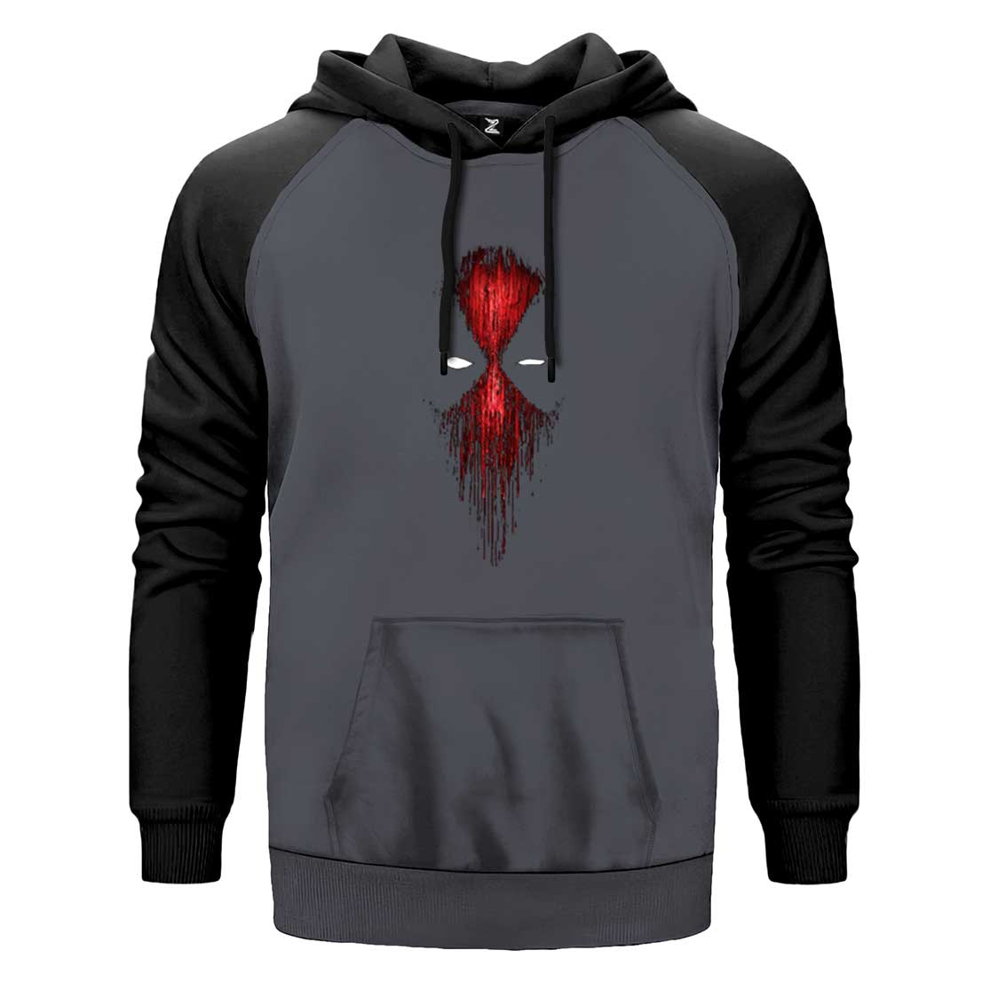 Deadpool Mask Çift Renk Reglan Kol Sweatshirt