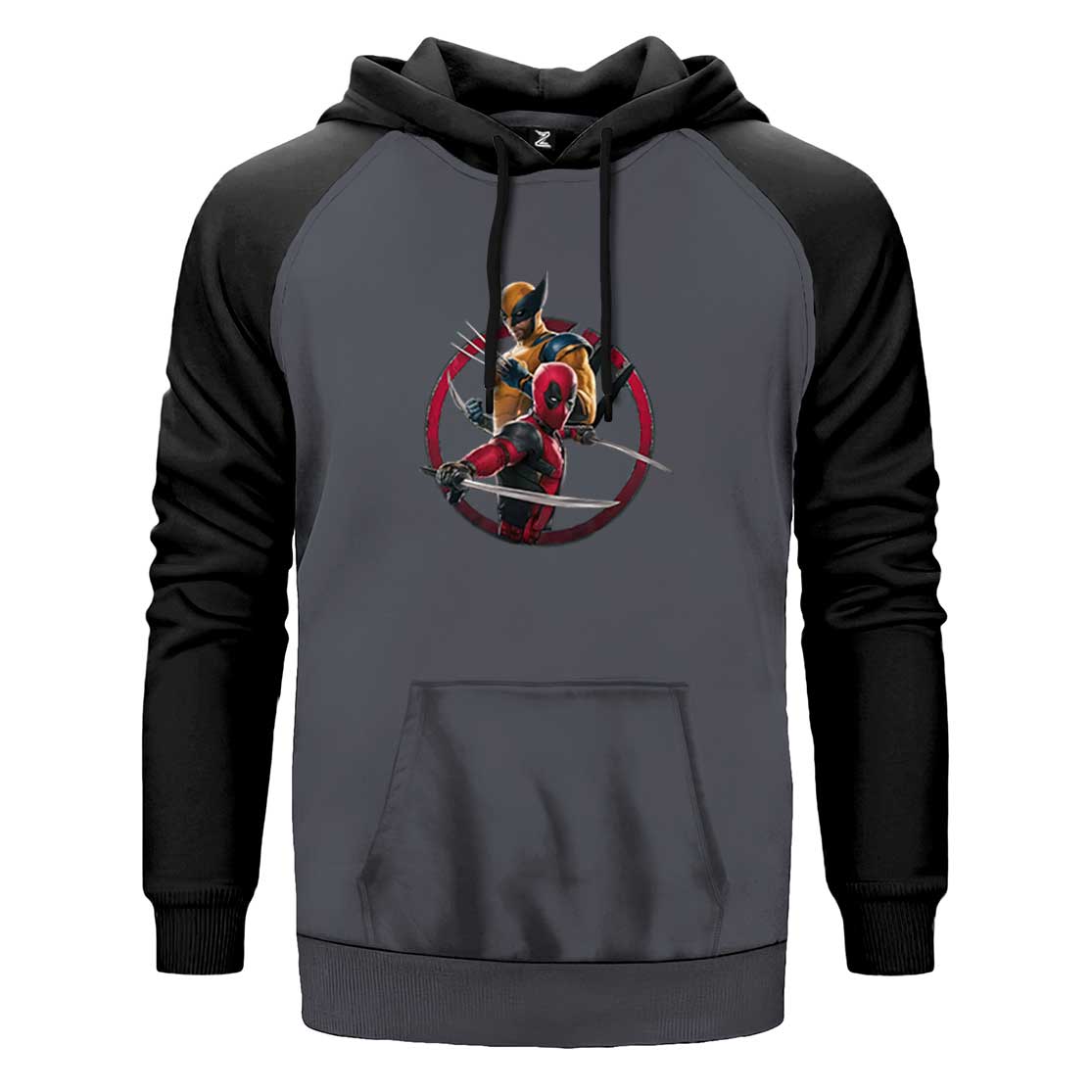 Deadpool Wolverine Movie Çift Renk Reglan Kol Sweatshirt