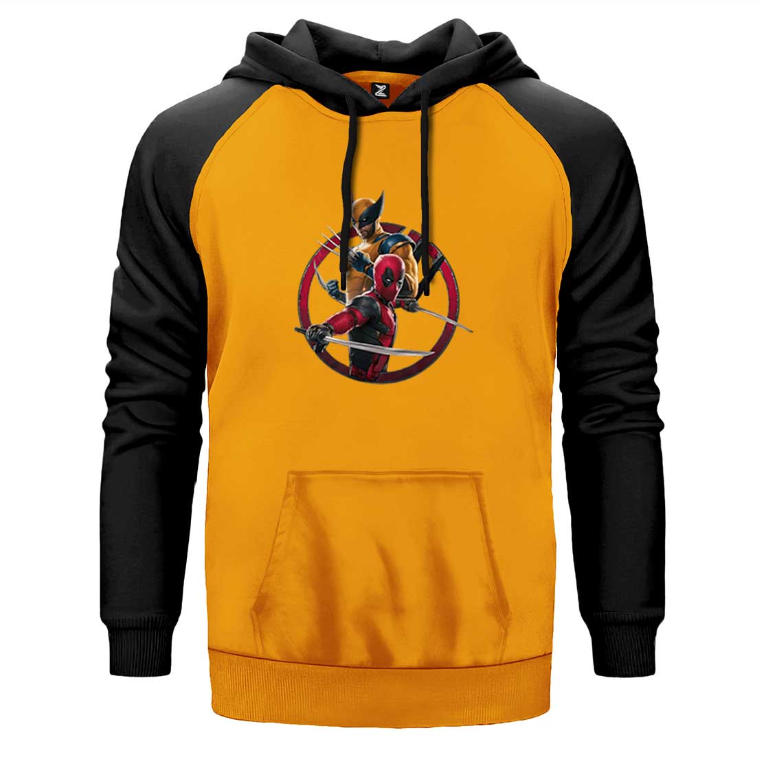 Deadpool Wolverine Movie Çift Renk Reglan Kol Sweatshirt