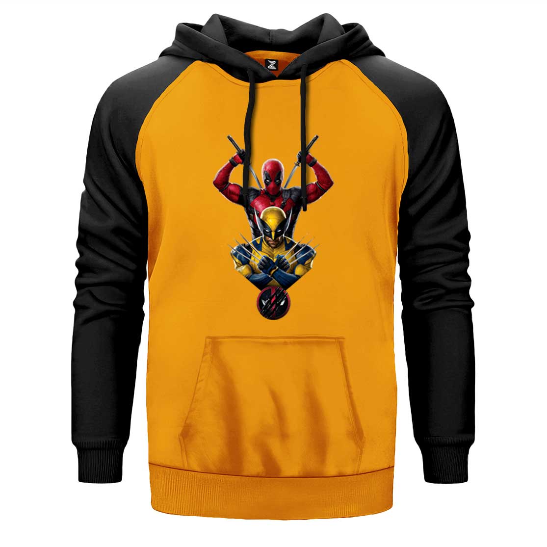 Deadpool Wolverine Warrios Çift Renk Reglan Kol Sweatshirt