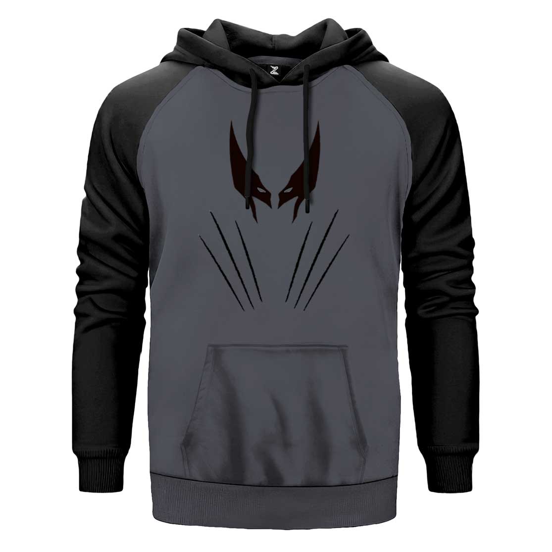 Wolverine X Men Çift Renk Reglan Kol Sweatshirt
