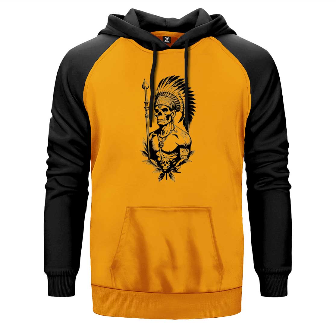 Kızıldereli Skull Warrios Çift Renk Reglan Kol Sweatshirt