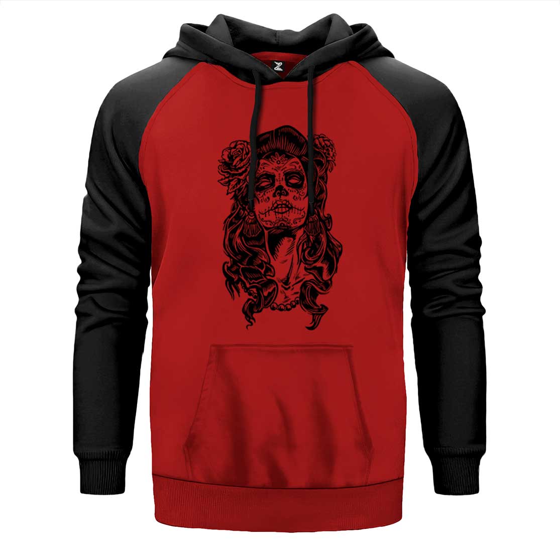 La Calavera Catrina Çift Renk Reglan Kol Sweatshirt