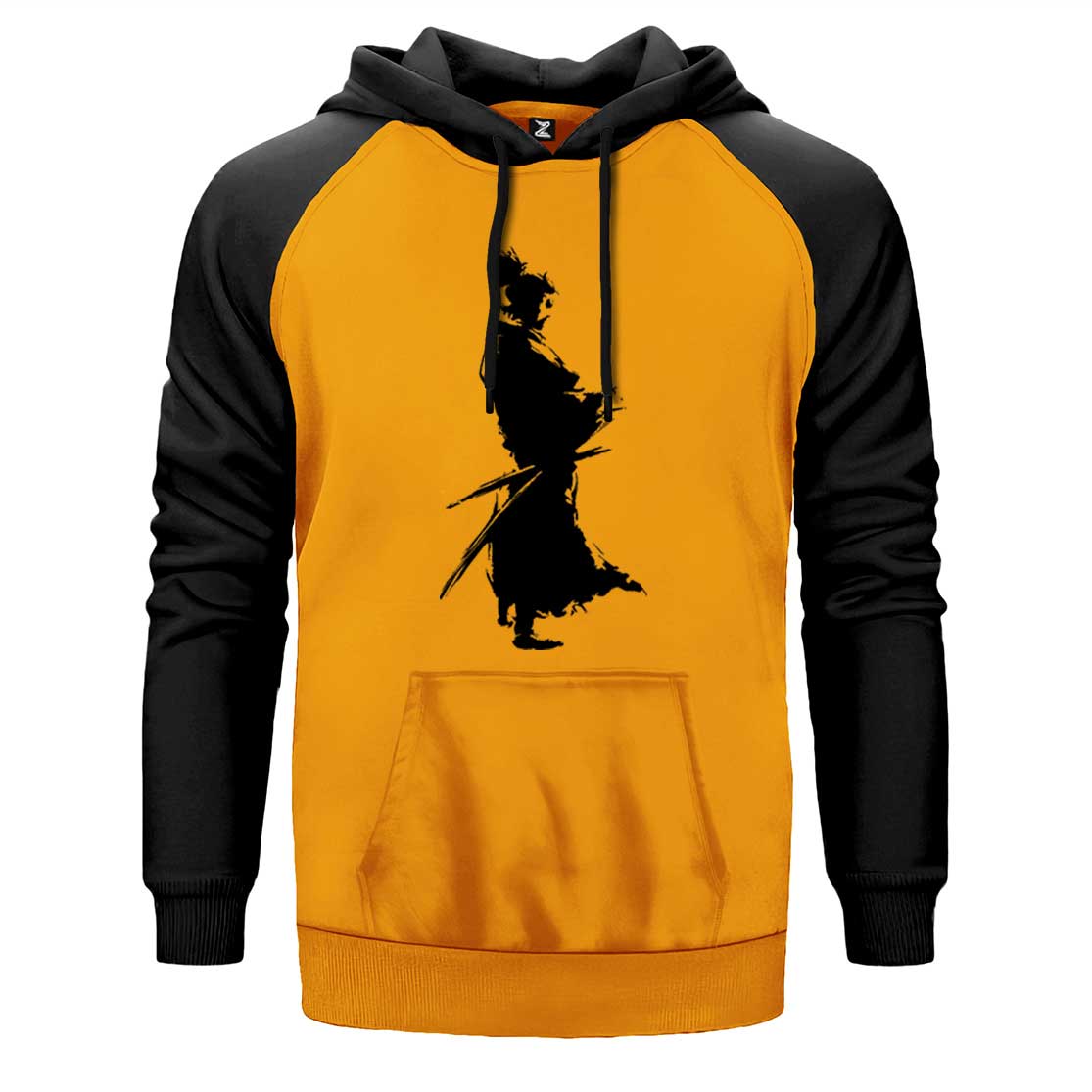 Samurai Musashi Portre Çift Renk Reglan Kol Sweatshirt