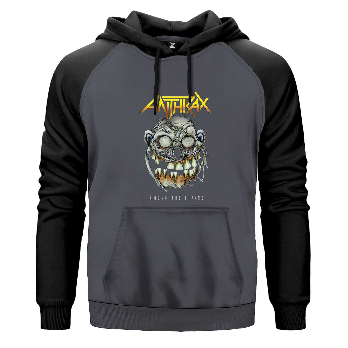 Anthrax Amung The Living Çift Renk Reglan Kol Sweatshirt Kapşonlu