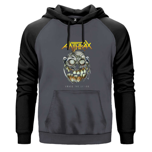 Anthrax Amung The Living Çift Renk Reglan Kol Sweatshirt Kapşonlu
