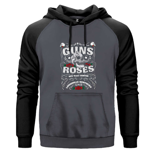 Guns N Roses Louisulle Kentucky Çift Renk Reglan Kol Sweatshirt Kapşonlu