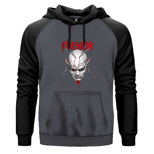 Kreator Siluet Logo Çift Renk Reglan Kol Sweatshirt Kapşonlu