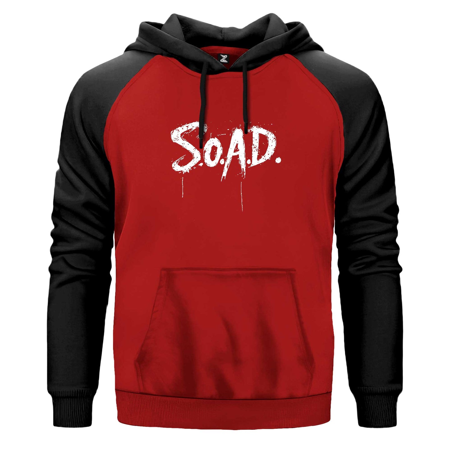 System Of a Down S.O.A.D Çift Renk Reglan Kol Sweatshirt Kapşonlu