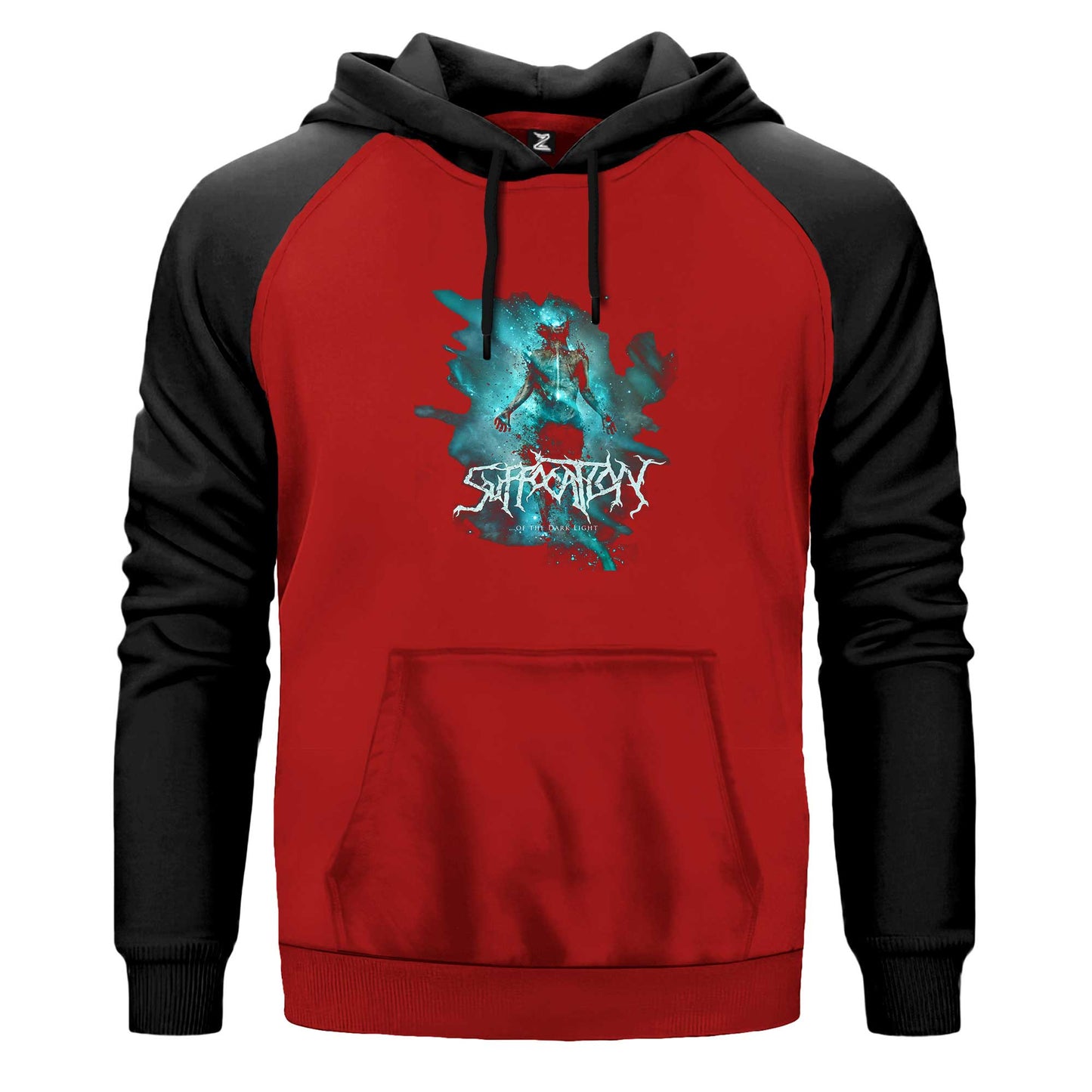 Suffacation Of The Dark Light Çift Renk Reglan Kol Sweatshirt Kapşonlu