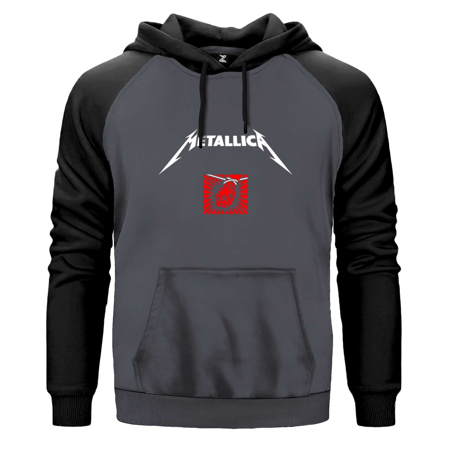 Metallica St. Anger Çift Renk Reglan Kol Sweatshirt Kapşonlu