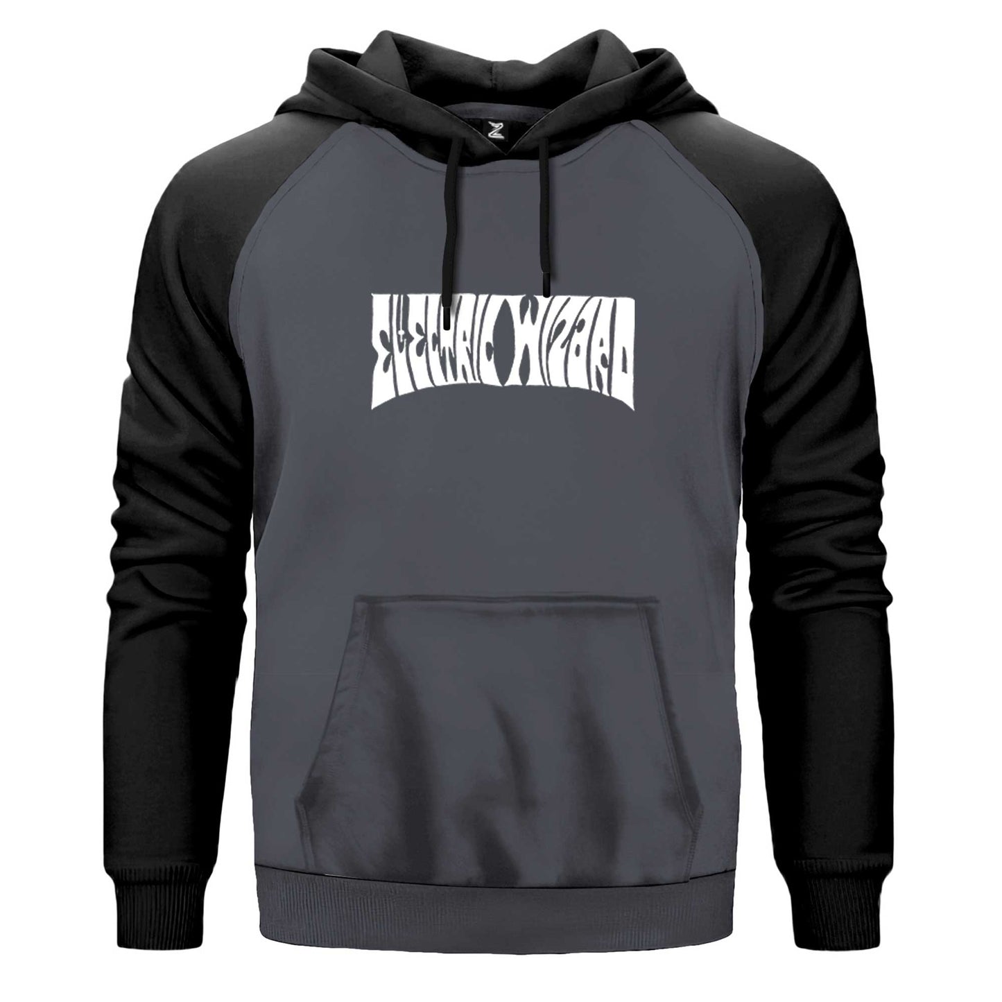Electric Wizard Text Çift Renk Reglan Kol Sweatshirt Kapşonlu