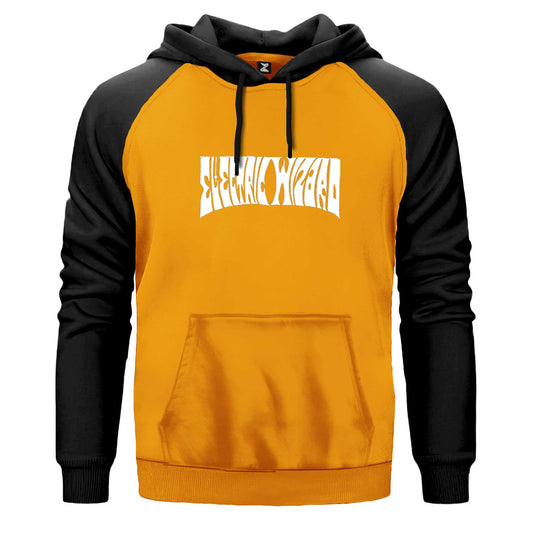Electric Wizard Text Çift Renk Reglan Kol Sweatshirt Kapşonlu
