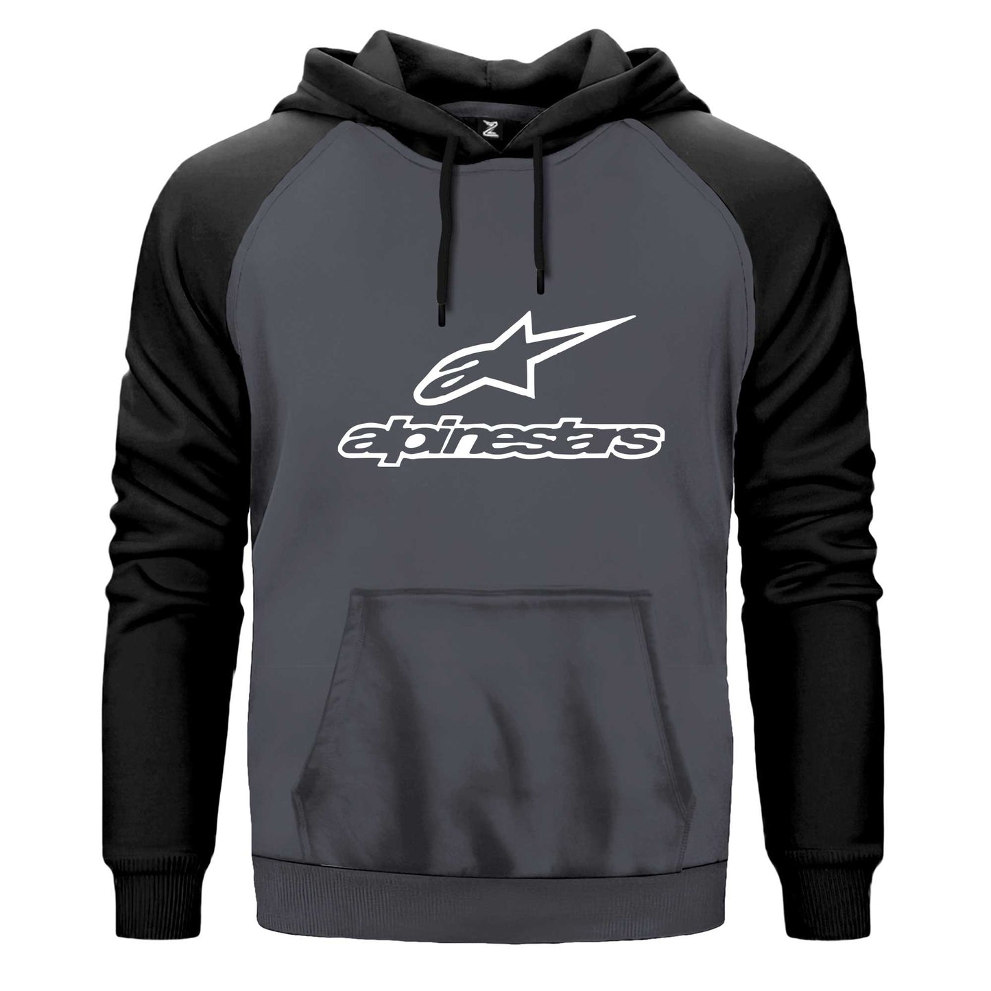 Alpinestars Logo Text Çift Renk Reglan Kol Sweatshirt Kapşonlu